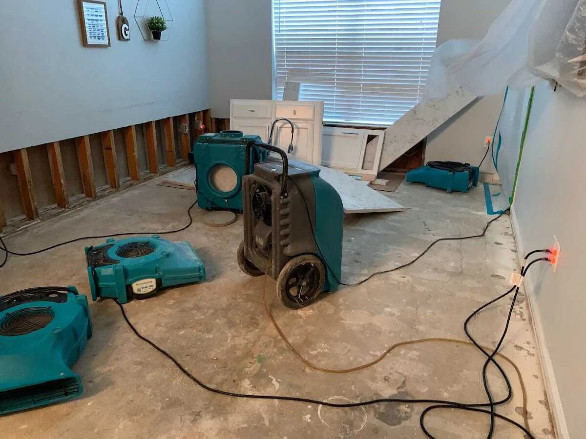 Dehumidifier in flood-cut room for Water Extraction & Removal in West Chicago